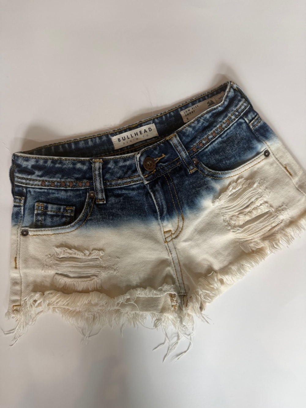 BULLHEAD Denim Co Distressed Cut-Off Denim Shorts